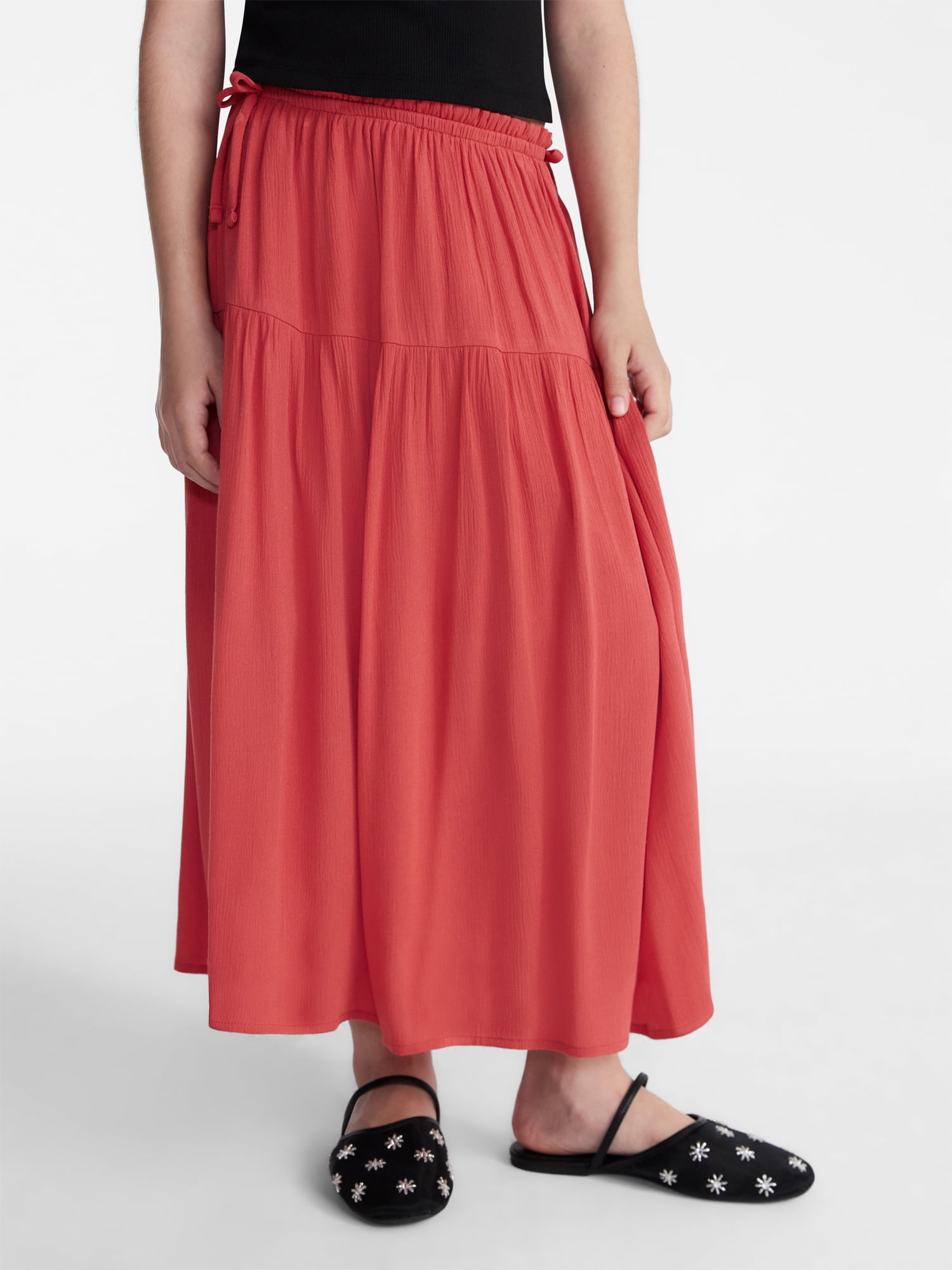 Weekend Academy Girls Maxi Skirt with Side Tie, Sizes 4-18