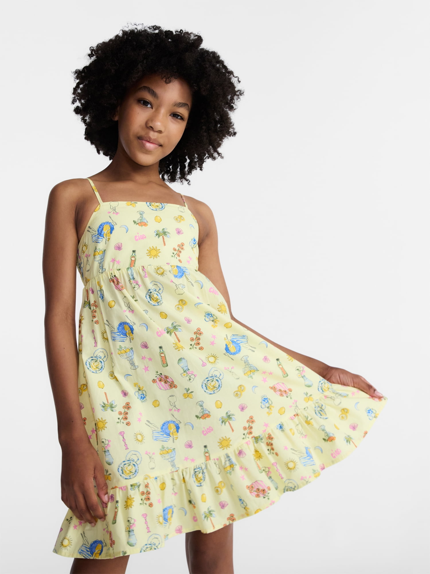 Weekend Academy Girls Sleeveless Cotton Babydoll Dress, Sizes 4-18
