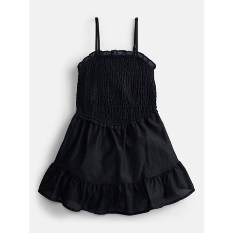 Girls Smocked Ruffle Cotton Dress, Sizes 4-18