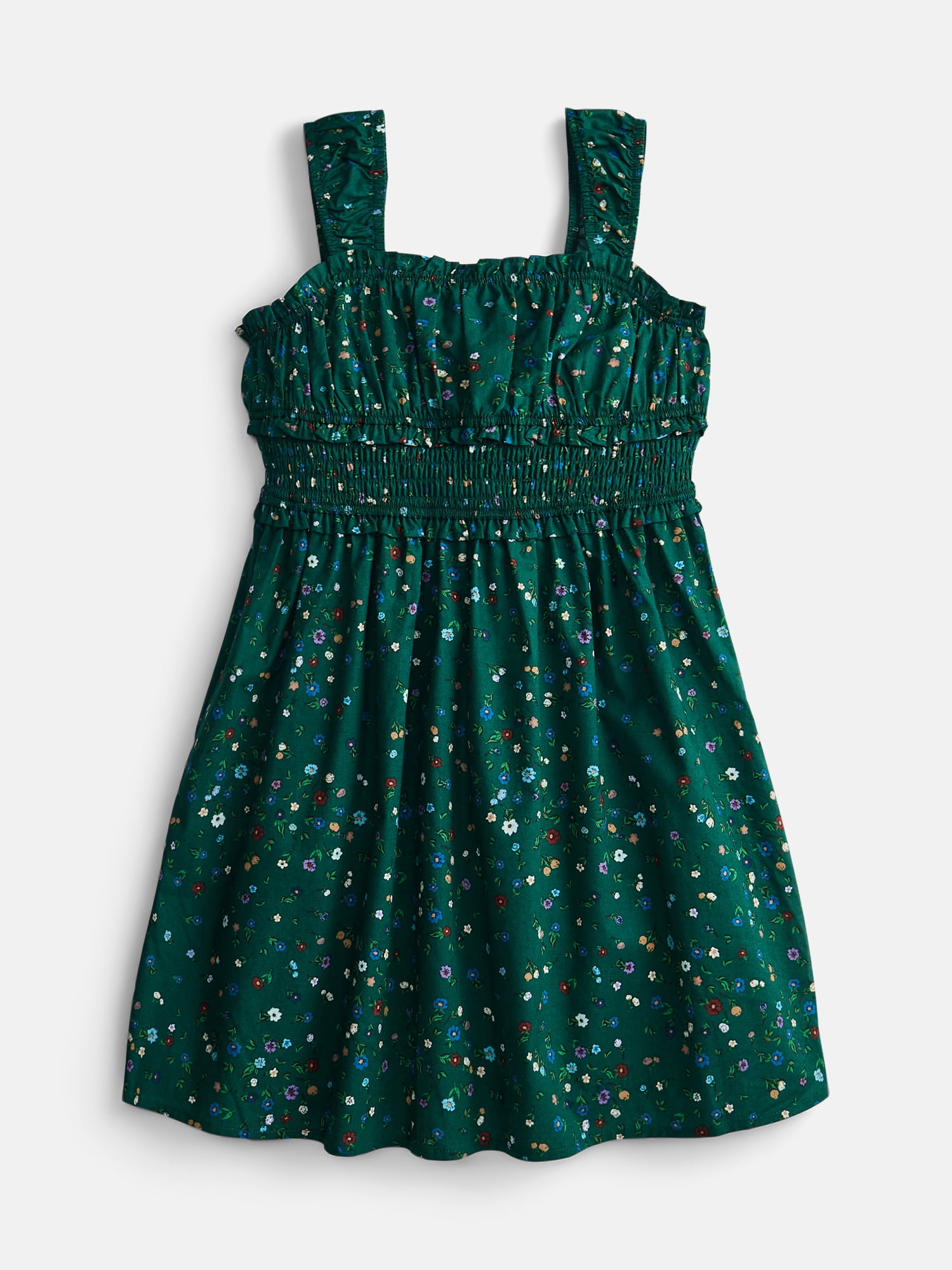 Weekend Academy Girls Printed Cotton Tank Dress with Smocked Waist, Sizes 4-18