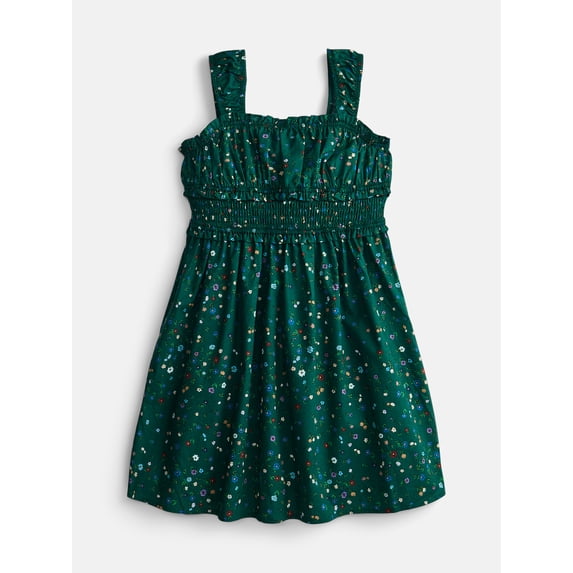 Weekend Academy Girls Printed Cotton Tank Dress with Smocked Waist, Sizes 4-18