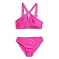 thumbnail image 1 of Weekend Academy Girls Solid Rib Bikini Swim Set, 2-Piece, Sizes 4-18, 1 of 3