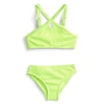 thumbnail image 1 of Weekend Academy Girls Solid Rib Bikini Swim Set, 2-Piece, Sizes 4-18, 1 of 4