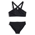 thumbnail image 1 of Weekend Academy Girls Solid Rib Bikini Swim Set, 2-Piece, Sizes 4-18, 1 of 3