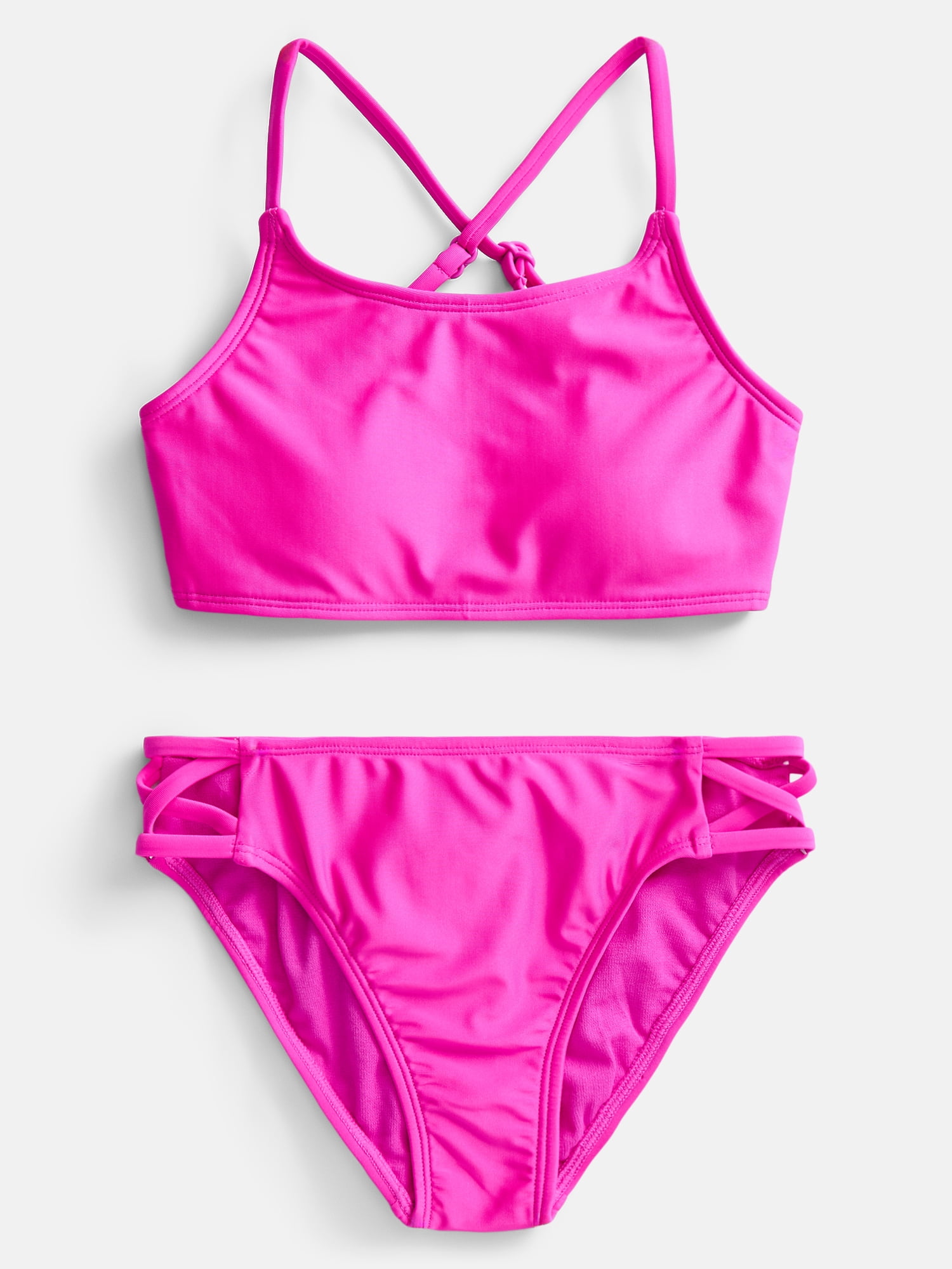 Weekend Academy Girls Solid Two Piece Bikini Swim, Sizes 4-18
