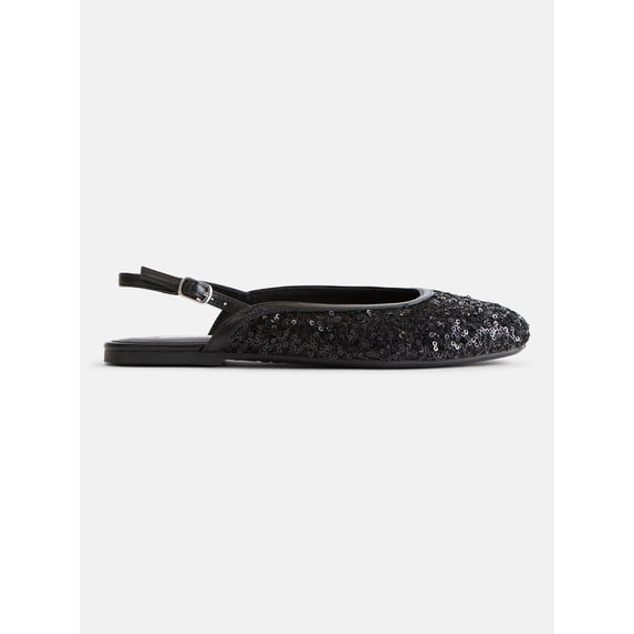 Weekend Academy Girls Sparkly Slingback Flats
