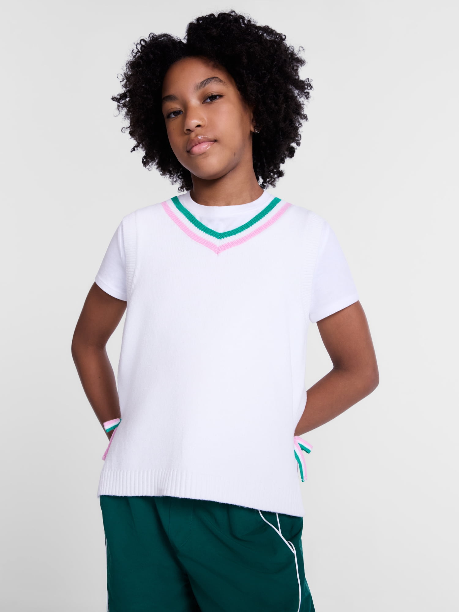 Weekend Academy Girls Sweater Vest, Sizes 4-18