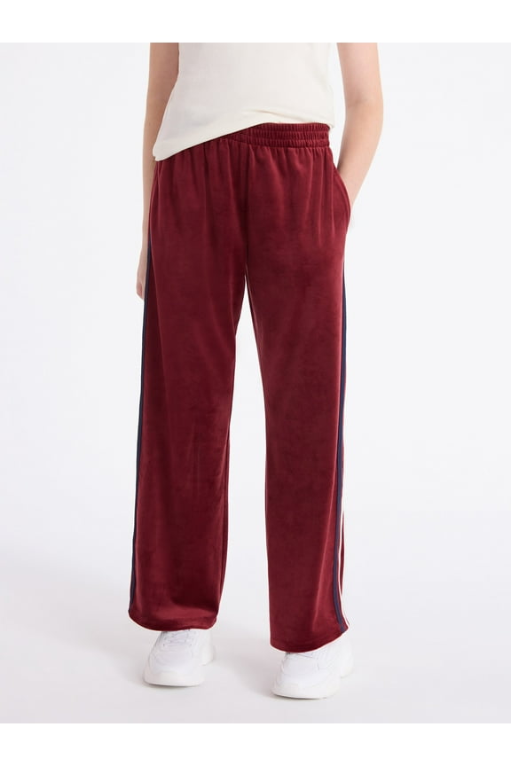 Girls Velour Track Pants, Size 4-18