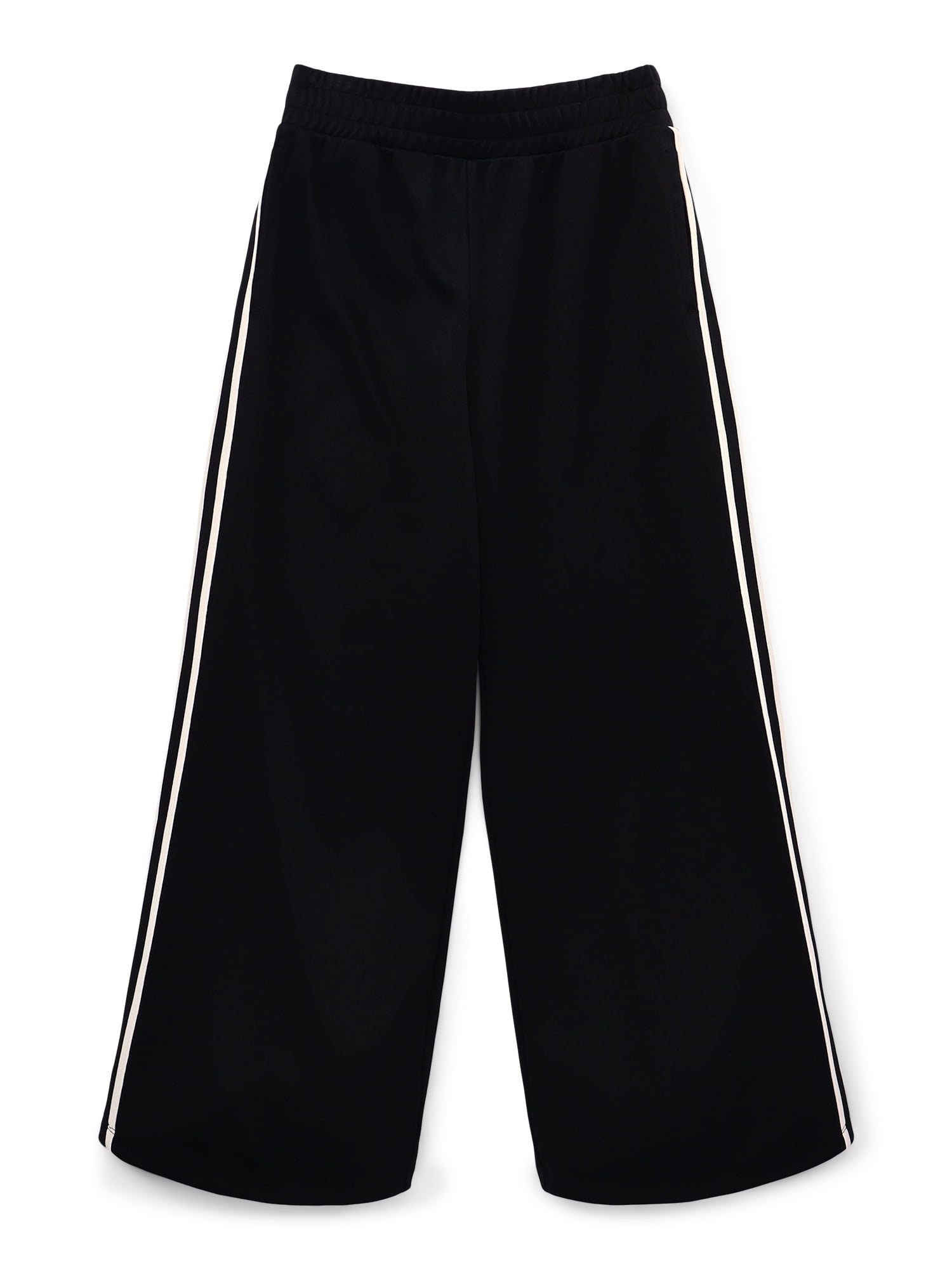 Weekend Academy Girls Wide Leg Track Pants with Side Stripes, Sizes 4-18