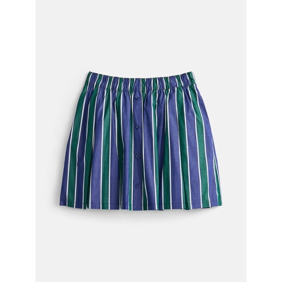 Weekend Academy Striped Button Front Pleated Skort, Sizes 4-18