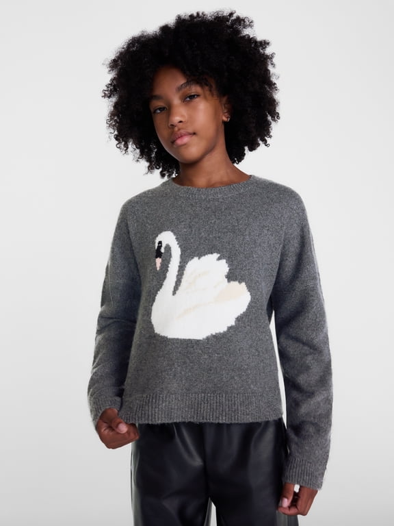 Girls Graphic Sweater, Sizes 4-18