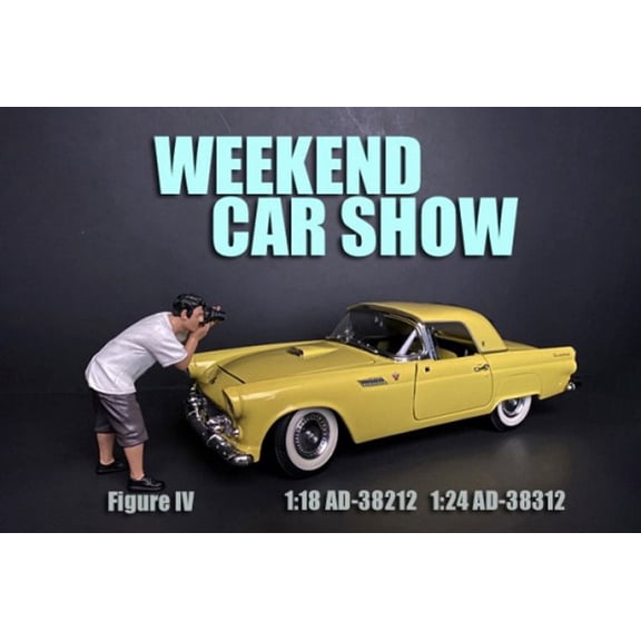 Weekend Car Show Figure IV, Brown and White - American Diorama 38212 - 1/18 scale Figurine - Diorama Accessory