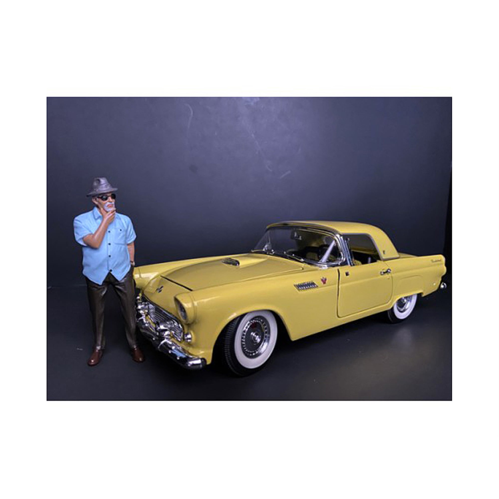 Hand-Painted Poly-Resin Car Show Figurine for 1/18 Scale Models