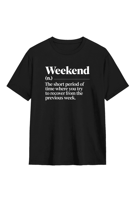 Weekend Definition Vintage Graphic Tee For Men And Women, Funny Relax Cotton Short Sleeves T-Shirt