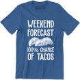 thumbnail image 1 of Weekend Forecast 100% Chance Of Tacos Funny Mexican Men's T-Shirt, 1 of 4