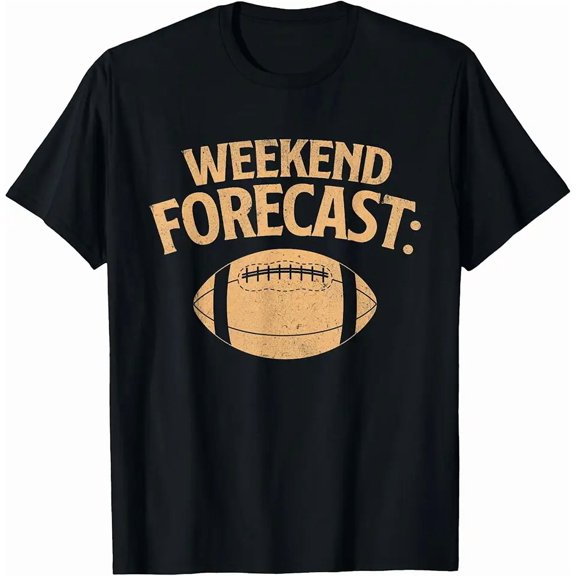 Weekend Forecast - American USA Football Player Sports Lover T-Shirt