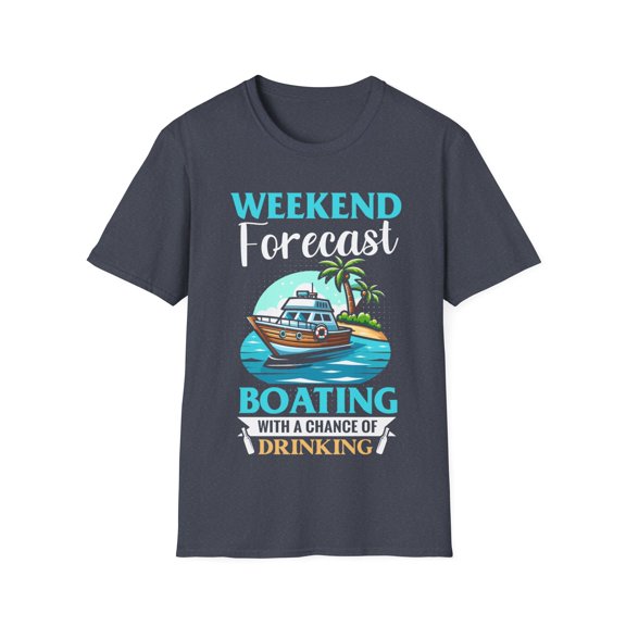 Weekend Forecast Boating Captain Boat Owner Sailor Boater TShirt