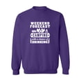 thumbnail image 1 of Weekend Forecast Camping With A Chance Of Drinking Funny DT Crewneck Sweatshirt, 1 of 2