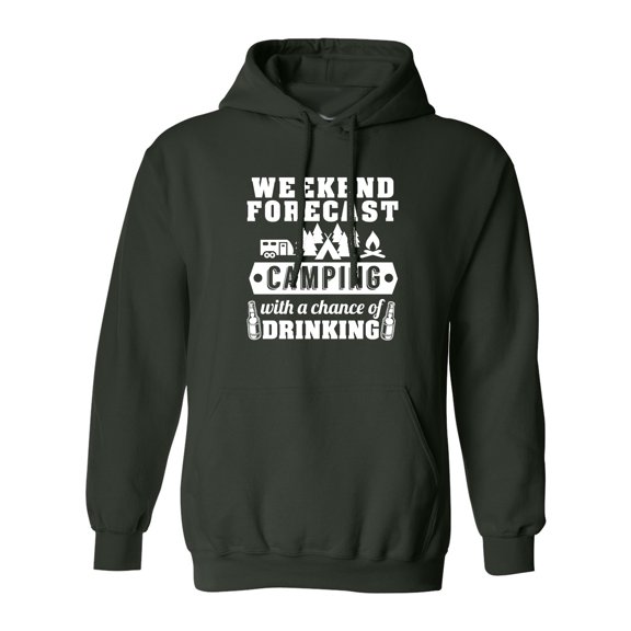 Weekend Forecast Camping With A Chance Of Drinking Funny DT Sweatshirt Hoodie