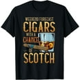 thumbnail image 1 of Weekend Forecast Cigars Scotch Cuban Cigar Lover Fan Gift T-Shirt, 1 of 4