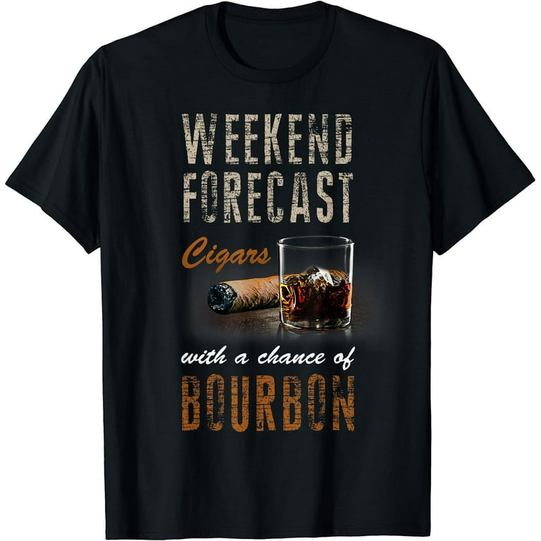 Bourbon T-Shirt Gift - Funny Bourbon Forecast Bourbon T-Shirt Gift - Funny Bourbon Forecast