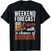 SANSEIN Weekend Forecast Cigars with Chance Bourbon Tshirt Men T-Shirt