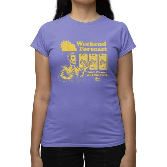 Weekend Forecast Graphic - Churro Fun Design Women's T-shirt