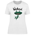 thumbnail image 1 of Weekend Happy Frog T-Shirt Women -Image by Shutterstock, Female Medium, 1 of 2