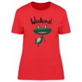 thumbnail image 1 of Weekend Happy Frog T-Shirt Women -Image by Shutterstock, Female Medium, 1 of 2