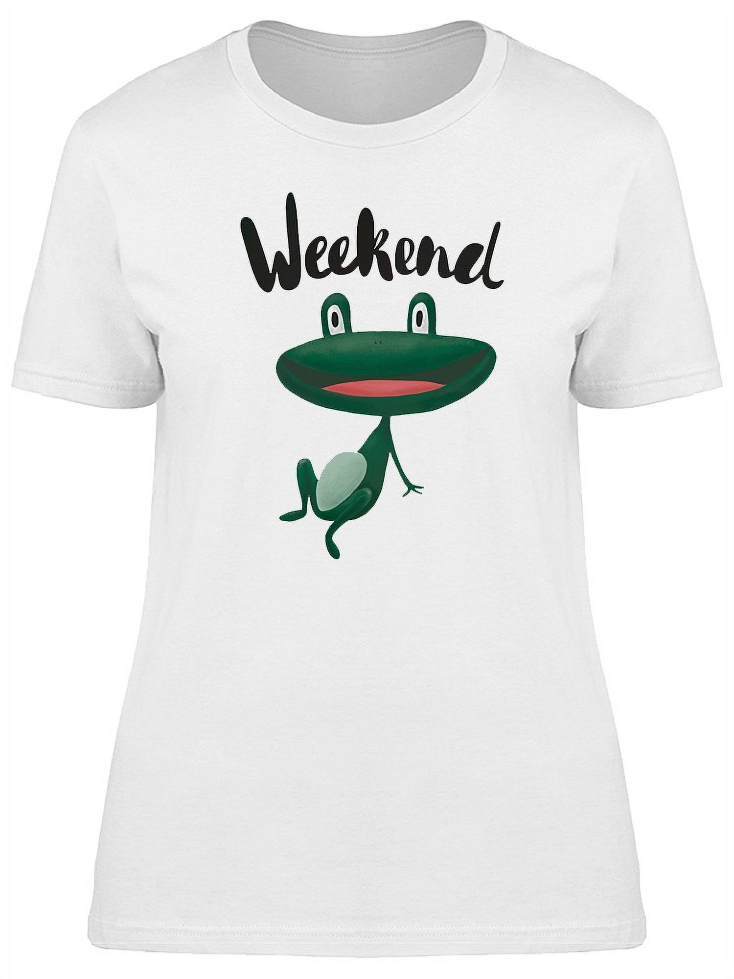 Weekend Happy Frog T-Shirt Women -Image by Shutterstock, Female x-Large - image 1 of 2