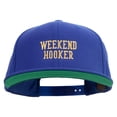 thumbnail image 1 of Weekend Hooker Text Embroidered Wool Blend Prostyle Snapback - Royal OSFM, 1 of 5