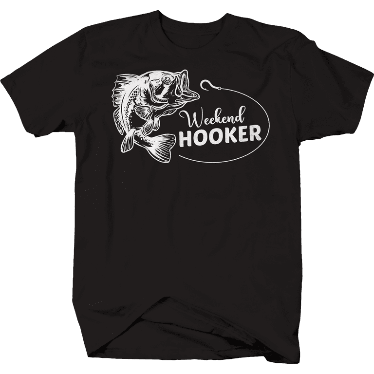 Weekend Hooker fishing t shirts for men 5XL Black
