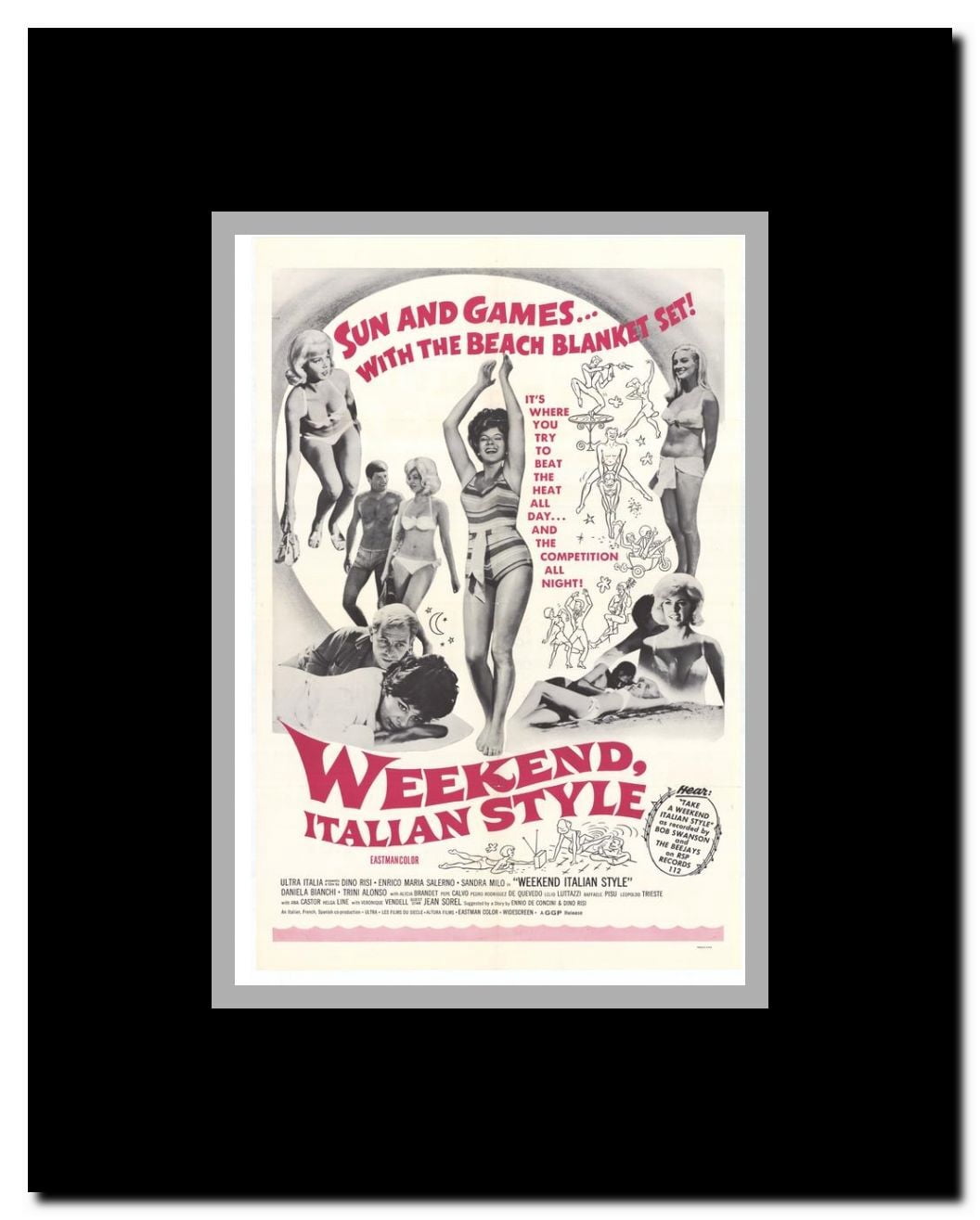 Weekend Italian Style Framed Movie Poster