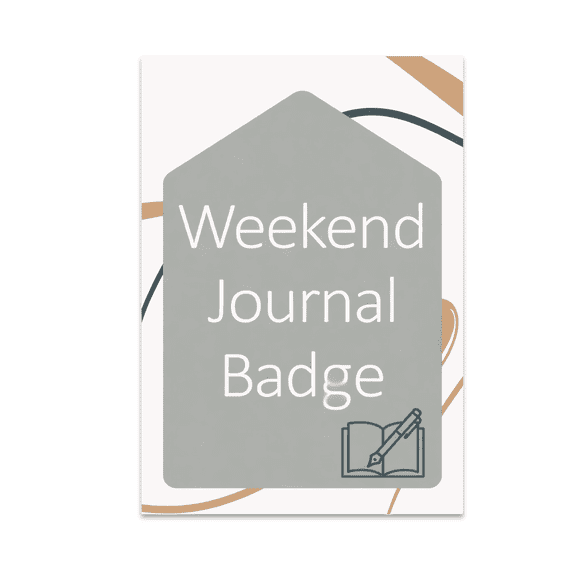 Weekend Journal Badge Poster - Journal Keeper - 13x19 Poster Print