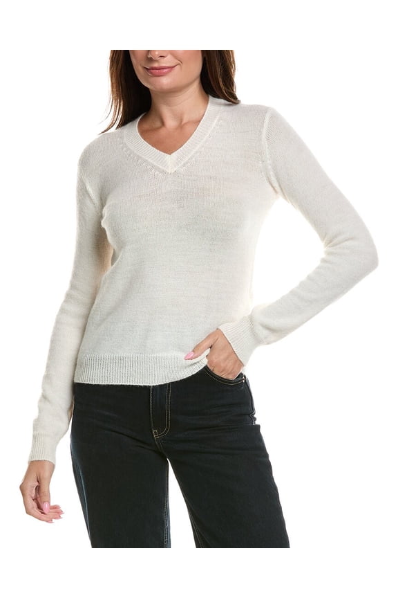 Weekend Max Mara womens Brunate Mohair-Blend Sweater, xs, White