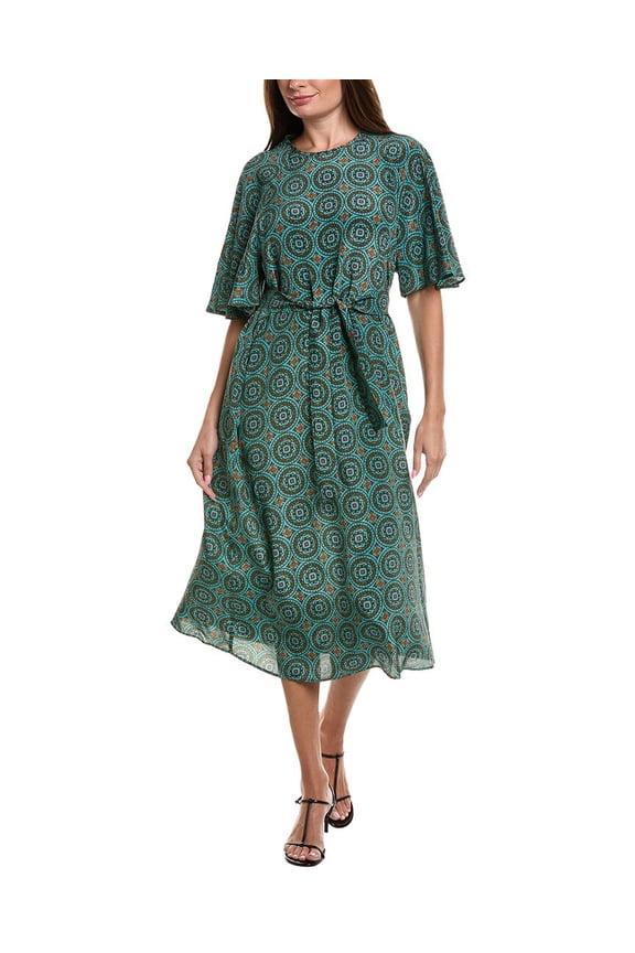 Weekend Max Mara womens Varese Silk Dress, 2, Blue