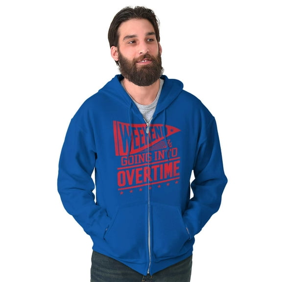 Weekend Overtime College Sports Gym Unisex Fleece Graphic Zip Up Hoodie Brisco Brands 5X