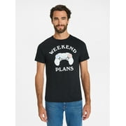 UNBRANDED Weekend Plans Men's and Big Men's Cotton Graphic Tee with Short Sleeves, Sizes S-3XL
