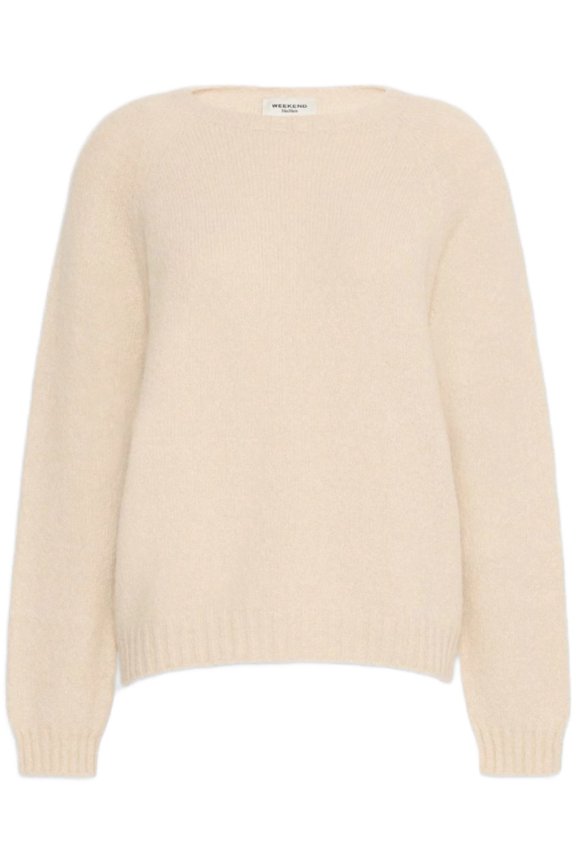 Relaxed-Fit Knit Sweater With Ribbed Details (Women's)