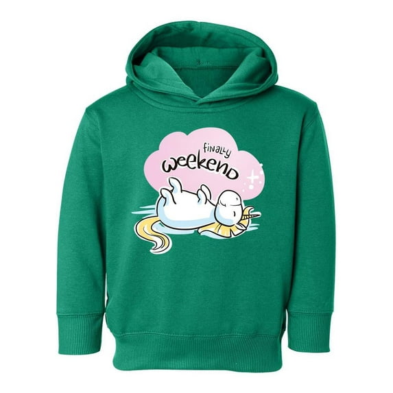 Weekend, Relaxed Unicorn Hoodie | Toddler | Size Kelly (Hoodie),2T (Toddler),Toddler