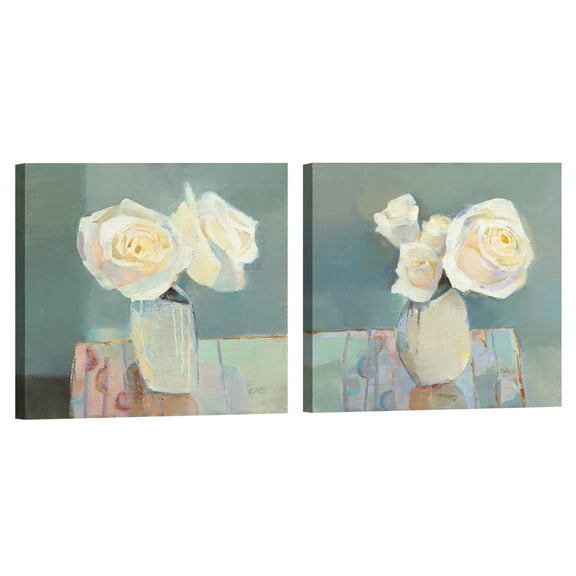 Weekend Roses I & II by Sarah Simpson Set of 2 Canvas Art Prints