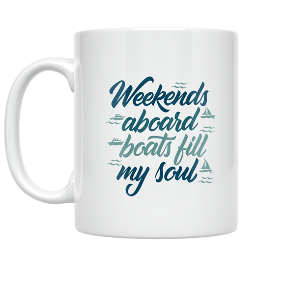 Weekend Sailing Design - Weekend Sailor - 11 oz Ceramic Coffee Mug