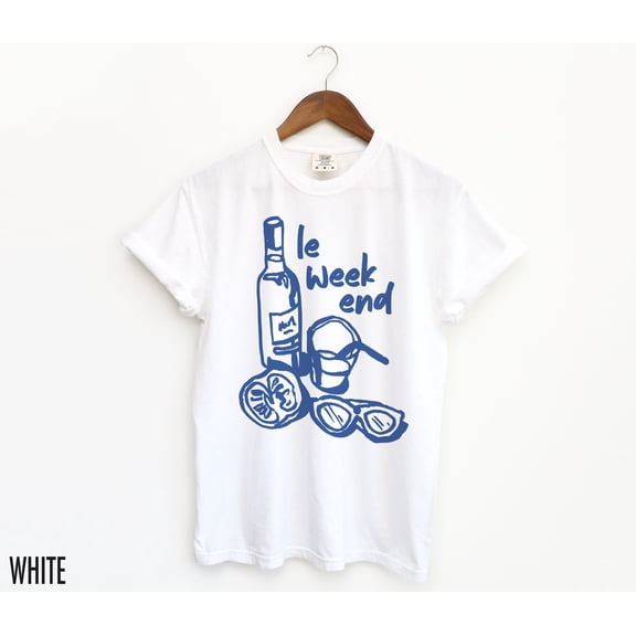 Weekend Shirt, Cocktail Tshirt, French T Shirt, Weekending T-Shirt, Weekend T-Shirt, Aesth