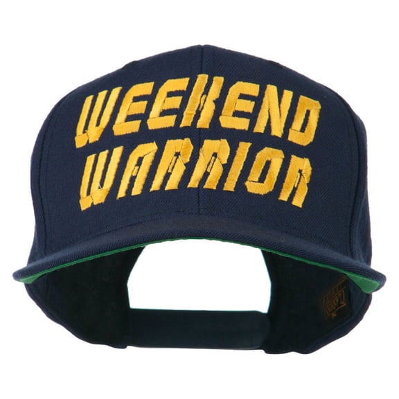 Weekend Warrior Embroidered Flat Bill Cap - Navy OSFM