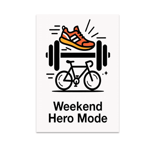 Weekend Warrior Mode - Multi Sport Enthusiast - 13x19 Poster Print