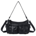 thumbnail image 1 of Angel Kiss Hobo Purses for Women Crossbody Shoulder Bag Ladies Multi Pocket Handbags with Adjustable Shoulder Strap | Soft Vegan Leather, 1 of 5