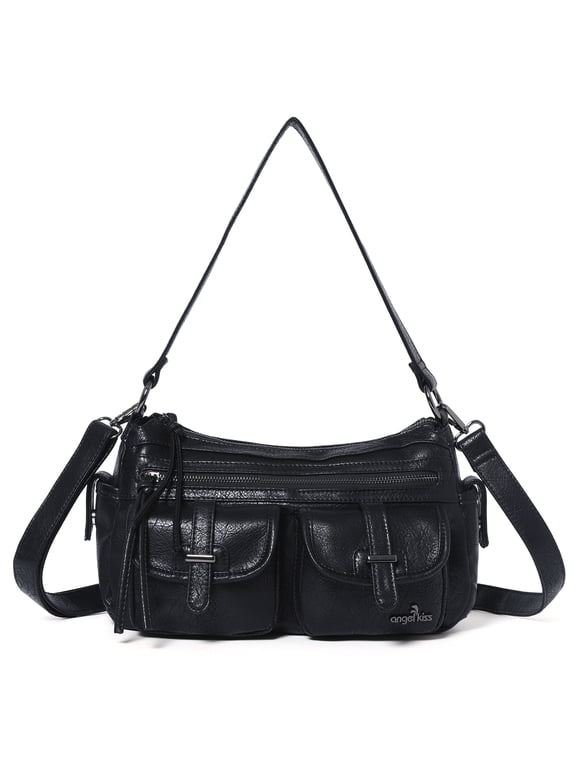 Hobo Purses for Women Crossbody Shoulder Bag Ladies Multi Pocket Handbags with Adjustable Shoulder Strap | Soft Vegan Leather