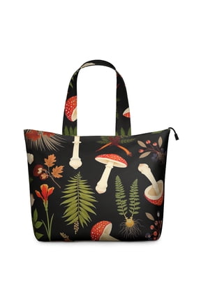 Weekender Bag Mushroom Overnight Duffel Carry-On Tote Bag Fit . Inch Laptop Computer Airplane Duffel for Short Trips Weekend Getaways