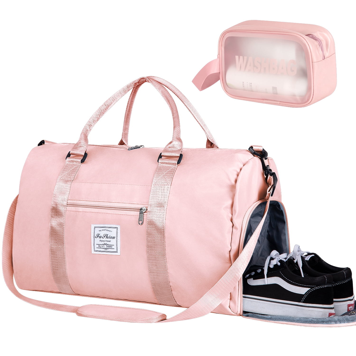 Weekender Bag for Women, Overnight Bag with Shoes Compartment and Wet