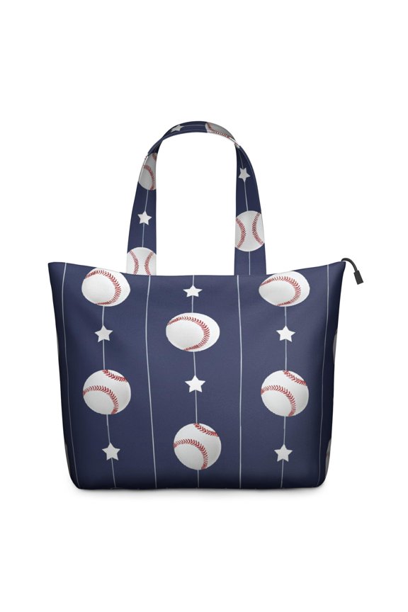 Weekender Bag with Baseball Soccer Prints Large Capacity Travel Tote Bag Lightweight Multipurpose for Boys, Teens, Athletes